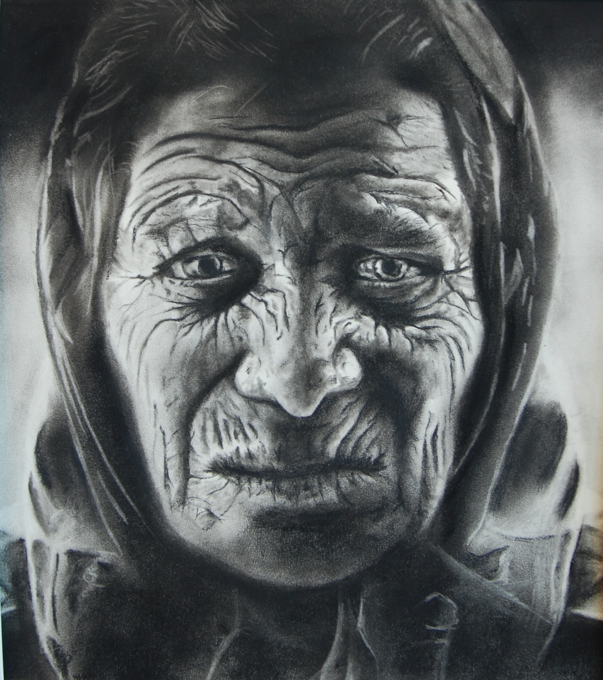 Elder by Stephanie Ramirez. Charcoal