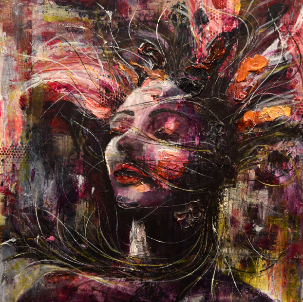 She's Mixed Media by Julie Wells, 2015. Medium: Mixed media